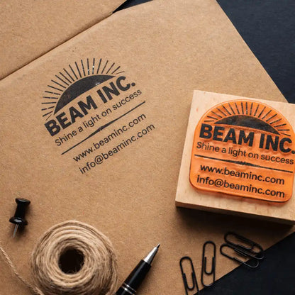 Custom Rubber Stamp for Business Branding & Packaging