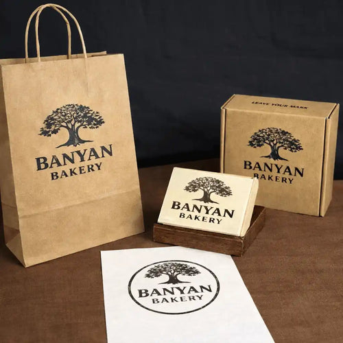 Custom Rubber Stamp for Business Branding & Packaging