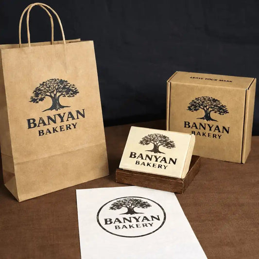 Custom Rubber Stamp for Business Branding & Packaging